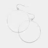 Fashnzfab Metal Open Circle Earrings - Rhodium In Multi