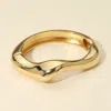 Fashnzfab Metal Organic Shape Hinged Bangle Bracelet Gold In Gold