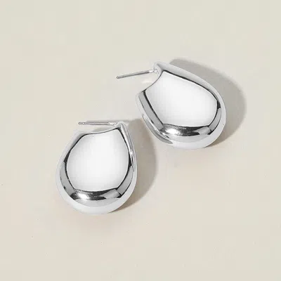 Fashnzfab Metal Pebble Earrings In Multi