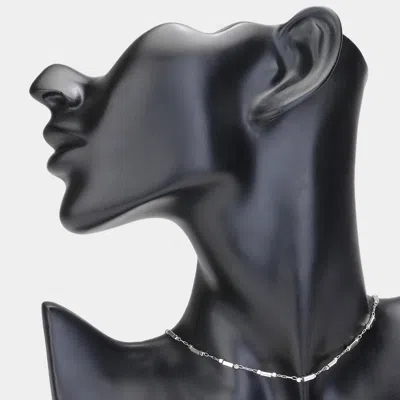 Fashnzfab Metal Plain Choker Necklace In Green