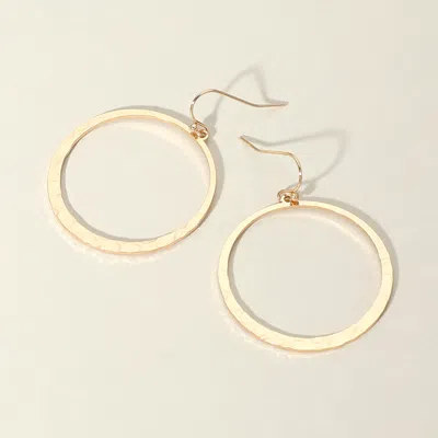 Fashnzfab Metal Ring Dangle Earrings In Gold