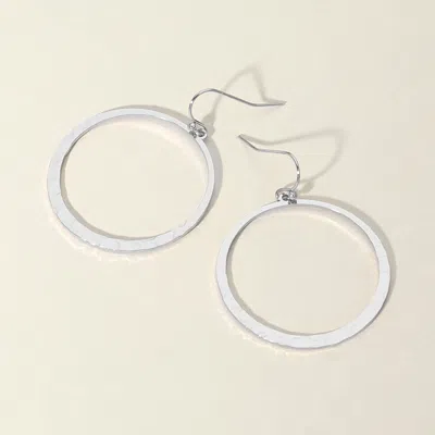 Fashnzfab Metal Ring Dangle Earrings In Metallic