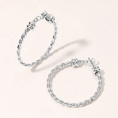Fashnzfab Metal Rope Hoop Earrings In Multi