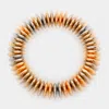 Fashnzfab Metal Round Stretch Bracelet Two Tone In Multi