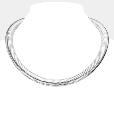 Fashnzfab Metal Snake Chain Necklace In Multi