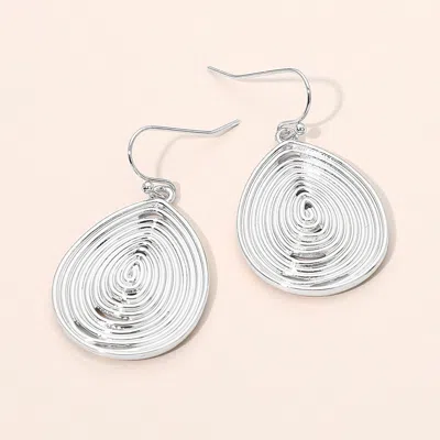 Fashnzfab Metal Spiral Wire Teardrop Dangle Earrings In Multi