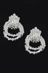 Fashnzfab Metal Stud Earring In Silver