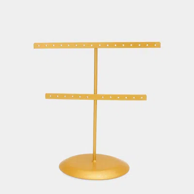 Fashnzfab Metal T-bar Jewelry Display Stand In Gold
