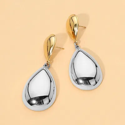 Fashnzfab Metal Teardrop Drop Dangle Earrings In Multi