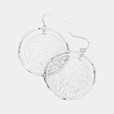 Fashnzfab Metal Tree Filigree Dangle Earrings In Multi