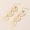 Fashnzfab Metal Triple Snowflake Cutout Link Drop Earrings In Multi