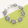 Fashnzfab Metal Turtle Link Magnetic Bracelet Antique Silver In Multi