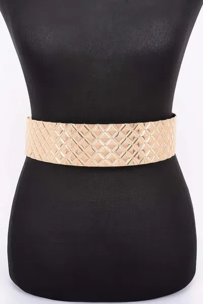 Fashnzfab Metal Waist Belt In Gold