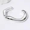 Fashnzfab Metal Wavy Dome Cuff Bracelet In Silver