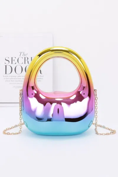 Fashnzfab Metallic Acrylic Bag In Multi