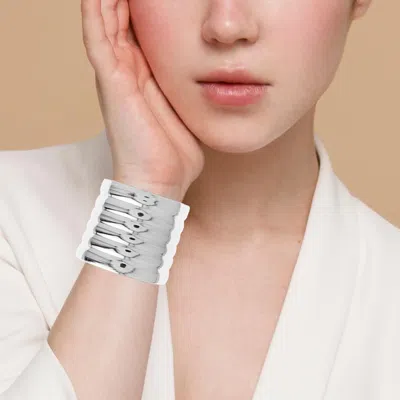 Fashnzfab Metallic Bracelet Silver