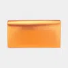 Fashnzfab Metallic Clutch Bag / Crossbody Bag In Orange