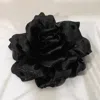 Fashnzfab Metallic Fabric Flower Pin Brooch / Hair Clip / Hair Band / Bracelet Black In Black