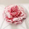 Fashnzfab Metallic Fabric Flower Pin Brooch / Hair Clip / Hair Band / Bracelet Pink In Pink