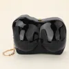 Fashnzfab Metallic Sculpted Bust Body Shape Clutch Evening Bag / Crossbody Bag In Multi
