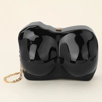 Fashnzfab Metallic Sculpted Bust Body Shape Clutch Evening Bag / Crossbody Bag In Multi