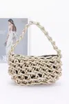 FASHNZFAB METALLIC STRING HANDMADE TOTE BAG