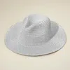 Fashnzfab Metallic Woven Fedora Sun Hat In Silver