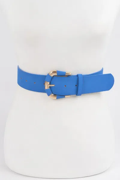 Fashnzfab Micro Suede Belt For Polished, Everyday Style In Blue