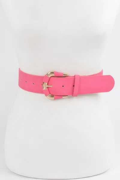 Fashnzfab Micro Suede Belt For Polished, Everyday Style In Pink