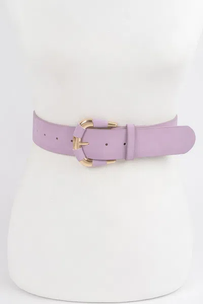 Fashnzfab Micro Suede Belt For Polished, Everyday Style In Purple