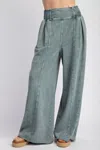 Fashnzfab Mineral Washed Terry Knit Pants In Multi