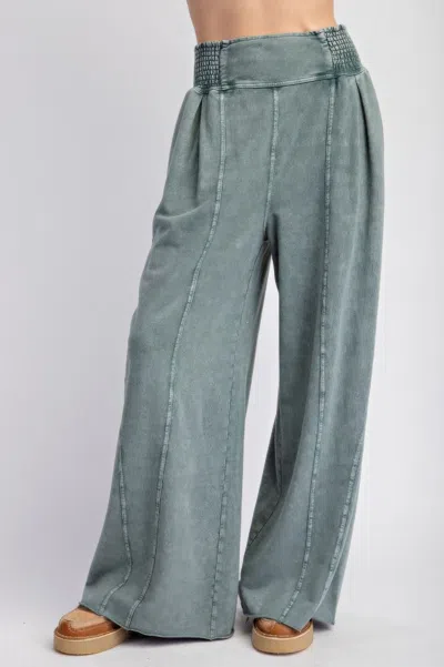 Fashnzfab Mineral Washed Terry Knit Pants In Multi