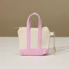Fashnzfab Mini Canvas Pouch Bag / Bag Charm In Pink
