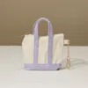 Fashnzfab Mini Canvas Pouch Bag / Bag Charm In Purple