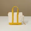 Fashnzfab Mini Canvas Pouch Bag / Bag Charm In Yellow