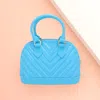 Fashnzfab Mini Jelly Tote Bag In Blue