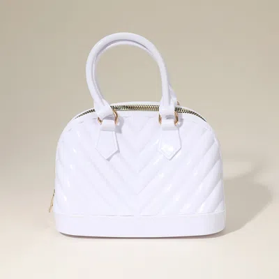 Fashnzfab Mini Jelly Tote Bag In White