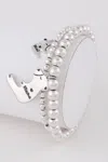 Fashnzfab Mini Mama Bear Bracelet In Silver