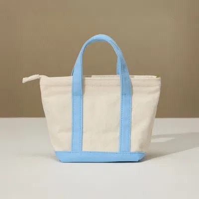 Fashnzfab Mini Multi Purpose Compact Canvas Tote Bag In Blue