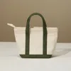Fashnzfab Mini Multi Purpose Compact Canvas Tote Bag In Green