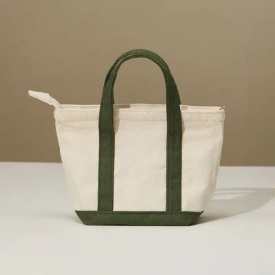 Fashnzfab Mini Multi Purpose Compact Canvas Tote Bag In Green