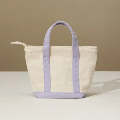 Fashnzfab Mini Multi Purpose Compact Canvas Tote Bag In Purple
