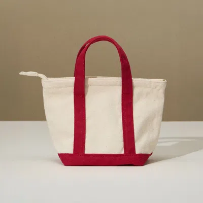 Fashnzfab Mini Multi Purpose Compact Canvas Tote Bag In Red