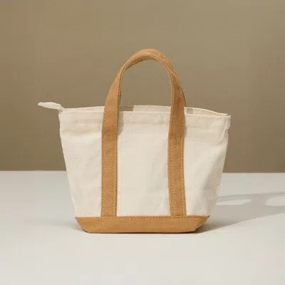 Fashnzfab Mini Multi Purpose Compact Canvas Tote Bag In White