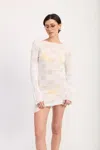 Fashnzfab Mini Open Back Long Sleeve Dress