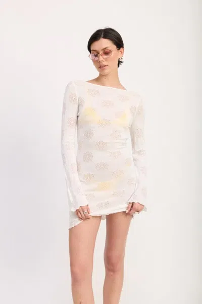 Fashnzfab Mini Open Back Long Sleeve Dress