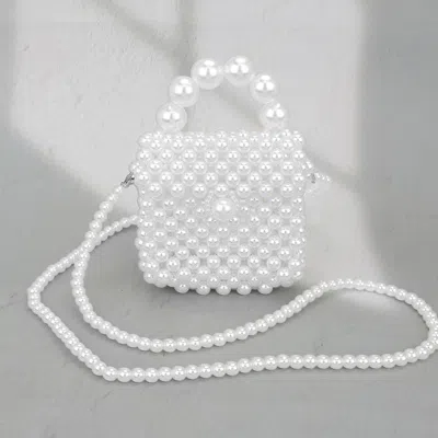 Fashnzfab Mini Pearl Flap Crossbody Bag In Multi