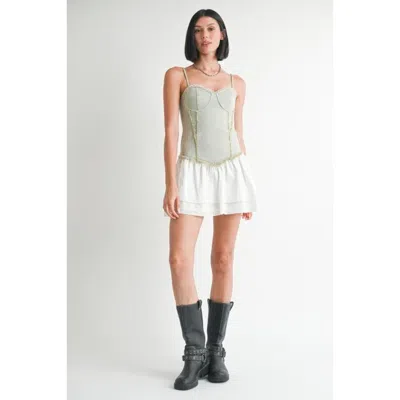 Fashnzfab Mini Sleeveless Denim Dress