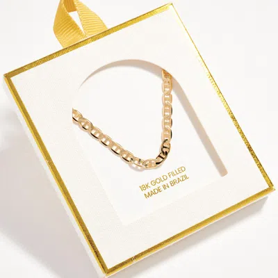 Fashnzfab Minimal 18k Gold Filled Necklace In Silver