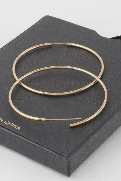 Fashnzfab Minimal Delicate Hoop Earrings In Gold